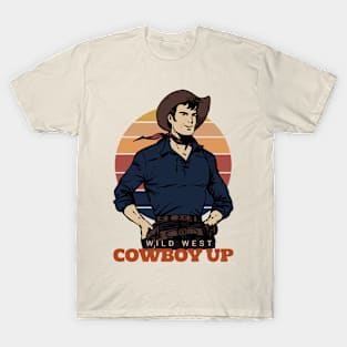 Wild West Vintage Cowboy Up T-Shirt